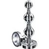 ToyJoy Anal Play Diamond Star Beads Medium, kovový análny kolík 11,1 x 2–2,5 cm