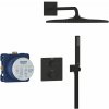 Grohe Precision súprava vaňová/sprchová podomietková s termostatom s dažďovou sprchou čierna 348812430