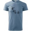 EKG bouldering - Klasické pánske tričko vyššej gramáže - 2XL ( Denim )