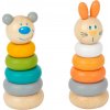 Small Foot Nasadzovacia veža pastelová 1 ks Zajačik