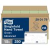Tork Papierové utierky skladané ZZ/C 2-vrstv. TORK Singlefold Advanced zelené H3 (15 bal.)