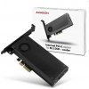 AXAGON PCEM2-DC, PCIe x4 - M.2 NVMe M-key + SATA B-key slot adaptér, chladič, vr. LP PCEM2-DC