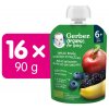 Gerber Organic vrecúško jablko banán čučoriedka a černica 16 x 90 g