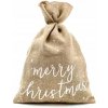 Jutové vrece na darčeky Holly Christmas 30x42cm