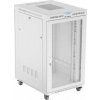 Lanberg 19palcová 27U 800x1000 stojací racková skříň perforované dveře LCD šedá (ploché balení)