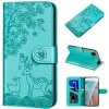Peňaženkové kožené puzdro DEER na Samsung Galaxy A22 5G - Lake Blue