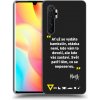 Picasee silikónový čierny obal pre Xiaomi Mi Note 10 Lite - Kazma - SVĚT PATŘÍ TĚM, CO SE NEPOSEROU