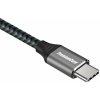 PremiumCord Kabel USB-C M/M, 100W 20V/5A 480Mbps bavlněný oplet, 0,5m ku31cw05