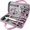 Exto Lady sada náradia 39ks, ružové textilné puzdro