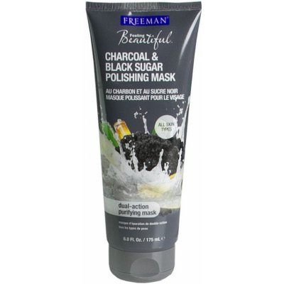 Freeman Feeling Beautiful - čistiaca maska a peeling Charcoal & Black Sugar 175 ml