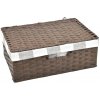 Vingo Úložný box s vekom hnedý Rozmery (cm): 40x27, v. 15