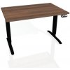 Pracovný stôl Motion, PO, 3S, 140x61 - 128x80 cm, orech/čierna