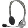 Logitech H110 Počítače Headset otvorená (On Ear) káblové stereo sivá Redukcia šumu mikrofónu; 981-000271