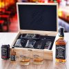 Jack Daniels whiskey darčeková sada pre muža, otca, priateľa, deda, brata, strýka, švagra k narodeninám, výročiu, sviatku, vianociam Veko s tlačeným obrázkom a textom