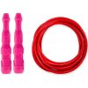 Ninja Rope - Švihadlo na kondícii, nastaviteľná dĺžka, vhodné ako parťák do fitka. Vyber farbu rukovätí:: Ružové, Vyber priemer lanka:: 5 mm – ťažšie a silovejšie (odporúčané pre mužov), Farba lanka: