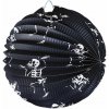 Lampión Halloween guľatý kostlivci 25cm