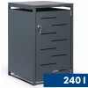 Prístrešok na popolnicu 240 l, 1160 x 695 x 800 mm, uzamykateľný