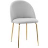 Jedálenská stolička FARGO zamatová, zlatá / sivá