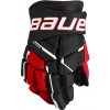 Hokejové rukavice Bauer Supreme M5PRO Black/Red Senior 15 palcov