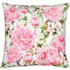SCAN QUILT Dekoračný návlek pastelové kvety Pivónia 8535 ružová Bavlna 45x45 cm