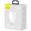 Baseus CCXJ-B02 Compact Quick Nabíječka USB/USB-C 20W White, biela