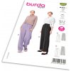 Strih Burda 6079 - Široké nohavice s pukmi