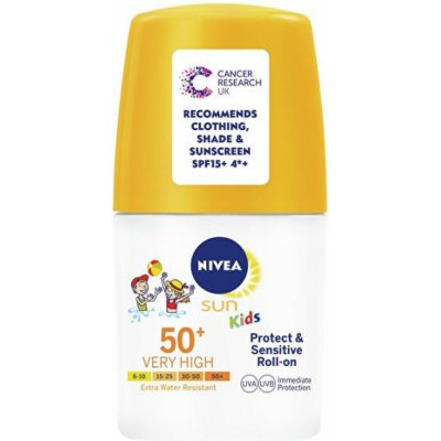 Nivea Sun Protect & Sensitive Detské mlieko na opaľovanie v guľôčke SPF50+ 50 ml