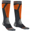 Pánské lyžařské ponožky Bridgedale Ski Easy On Over Calf Merino Performance gunmetal/orange - M (6-8,5) / EU 40-43 / 24,5-27 cm