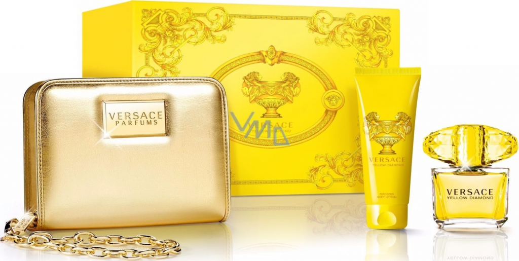 Versace Yellow Diamond EDT 90 ml + telové mlieko 100 ml + kozmeticka taška pre ženy darčeková sada