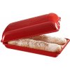Emile Henry forma na 2ks pečenie tradičného stredomorského chleba (ciabattu), granátová, 39x23cm