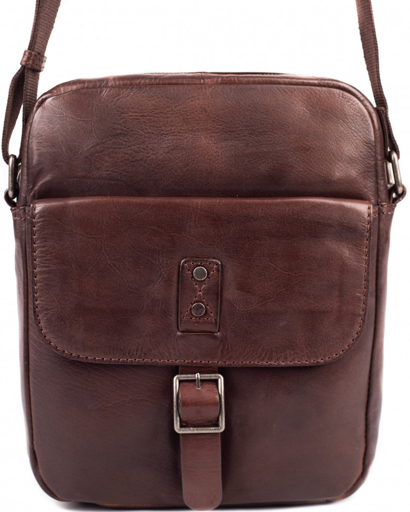 Segali pánska kožená crossbody taška 29378 Brown