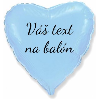 Personal Fóliový balón s textom Svetlomodré srdce 45 cm