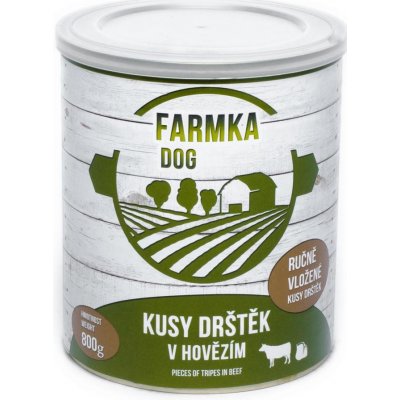 Farmka dog kusy drštěk v hovězím 0,8 kg