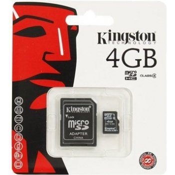 Kingston microSDHC class 4 + adapter SDC4/4GB od 5,4 € - Heureka.sk