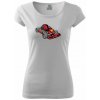Motokára červená - Pure dámske tričko - XL ( Biela )