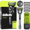 GILLETTE Labs + hlavica 5 ks, nástenný držiačik a cestovné puzdro