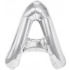 Party Fóliový balón písmeno A strieborný 40 cm