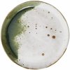 MADAM STOLTZ Dezertný tanier White/Green/Natural 21 cm
