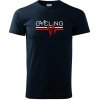 Cycling ekg - Klasické pánske tričko vyššej gramáže - 2XL ( Tmavomodrá (veľmi tmavá - skoro čierna) )