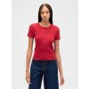 GAP Rebrované crop tričko s logom Červená XS