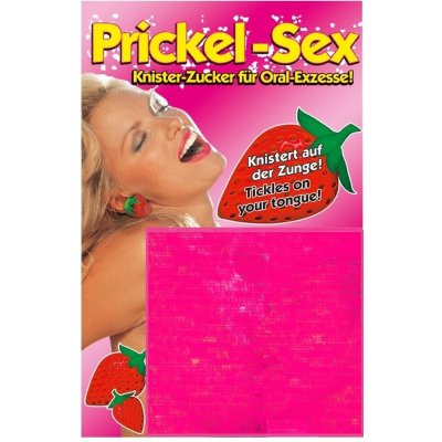 Erotic Entertaiment Prickel Sex - chrumkavé cukríky s jahodovou príchuťou 25g