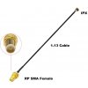 LaskaKit_cz Pigtail U.FL/IPEX1 - RP-SMA Female, kábel 1,15mm, 15cm