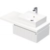 Skrinka do kúpeľne s umývadlom Intedoor DESK 3D biela matná 110,5 x 44,4 x 50,2 cm DE 54 3D 110 P STORM 1Z A8916