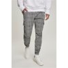 AOP Glencheck Cargo Jog Nohavice biela/čierna šedá S Urban Classics 4053838458891