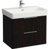 Laufen Základná skrinka pod umývadlo 66,5 cm, 2 zásuvky, tmavohnedý jilm H4023321102631