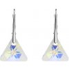 MSPERK Strieborné náušnice trojuholníky Crystal Aurore Boreale Ag 925/1000