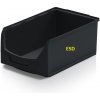 Skosená prepravka D čierna ESD 50x31x20(v) cm