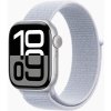 Apple Watch Series 10 42 mm Cellular strieborný hliník s oblačne modrým prevliekacím remienkom MWX53QC/A