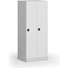 Šatníková skrinka S1 znížená, 2 oddiely, 1500 x 600 x 500 mm, kódový zámok, laminované dvere, biela