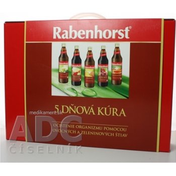 Rabenhorst 5 dňová Detoxikačná kúra na očistenie organizmu 5 x 0,75 l